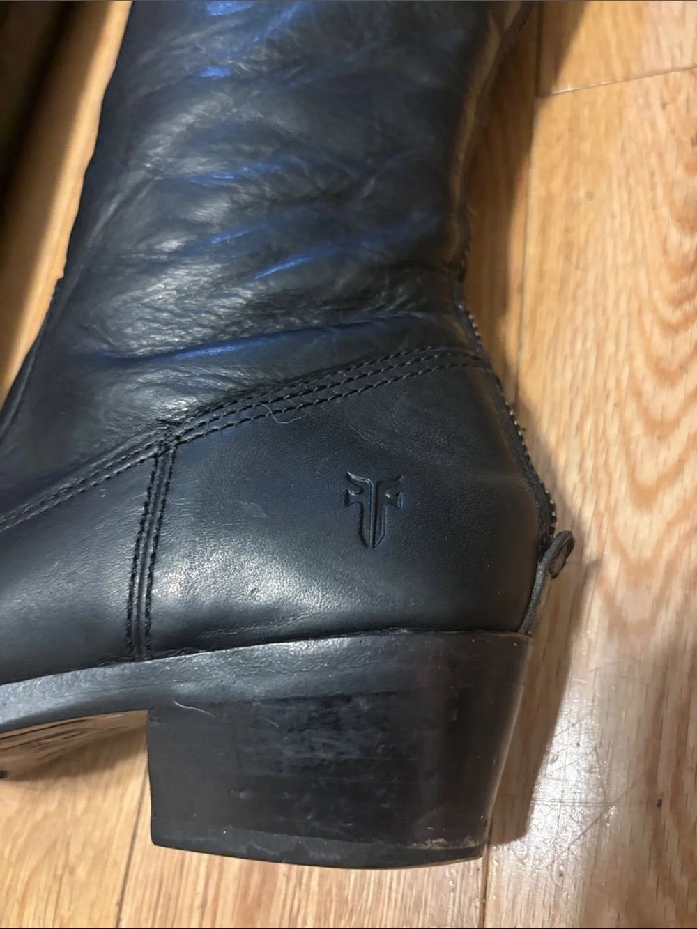 Frye leather zip